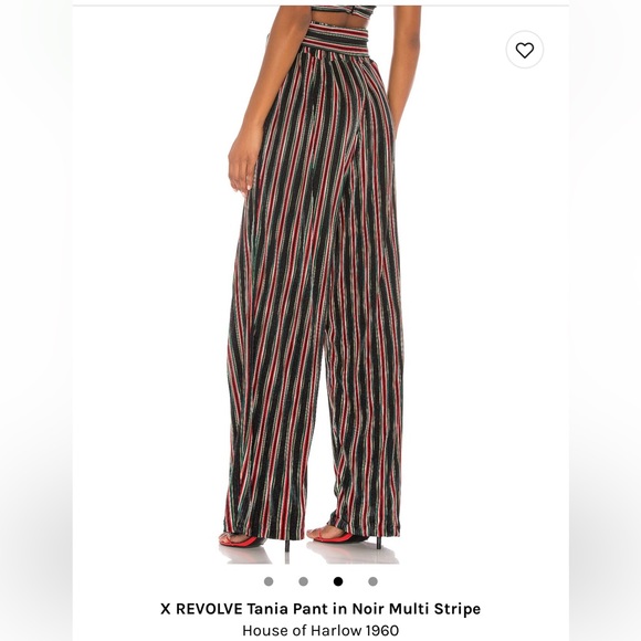 House of Harlow 1960 X Revolve Tania Pants and Arnound Top in Noir Stripe - Picture 3 of 15